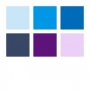 pigment brush - kartonnen etui 6 st blues and violets