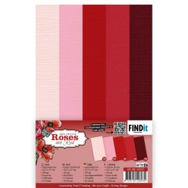 Linen Cardstock Pack - 4K - Amy Design - Roses are Red