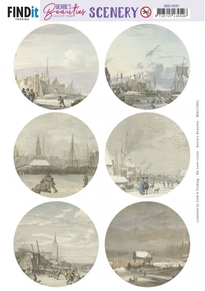 Push-Out Scenery - Berries Beauties - Vintage Dutch Winter Round