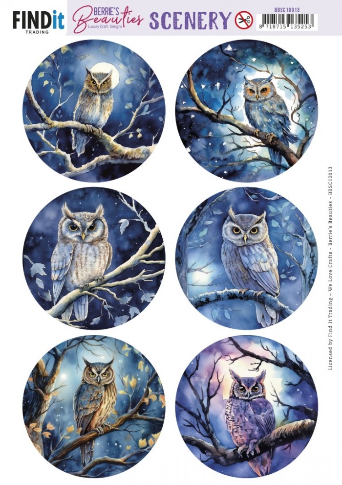 Push-Out Scenery - Berries Beauties - Owl Round