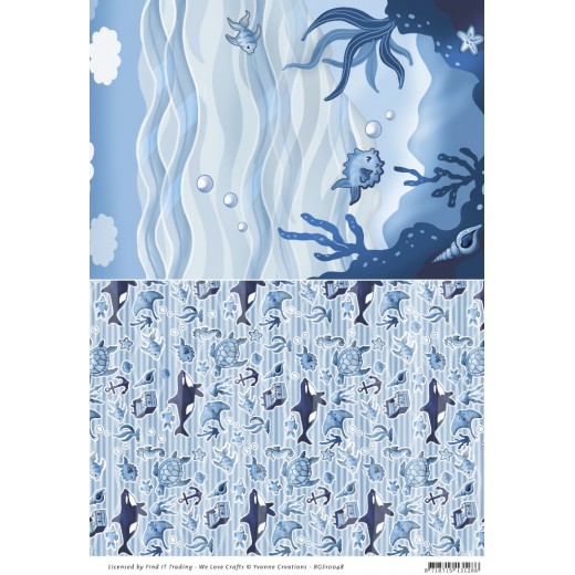 Yvonne Creations - Ocean Days – Backgroundsheet Under Water 