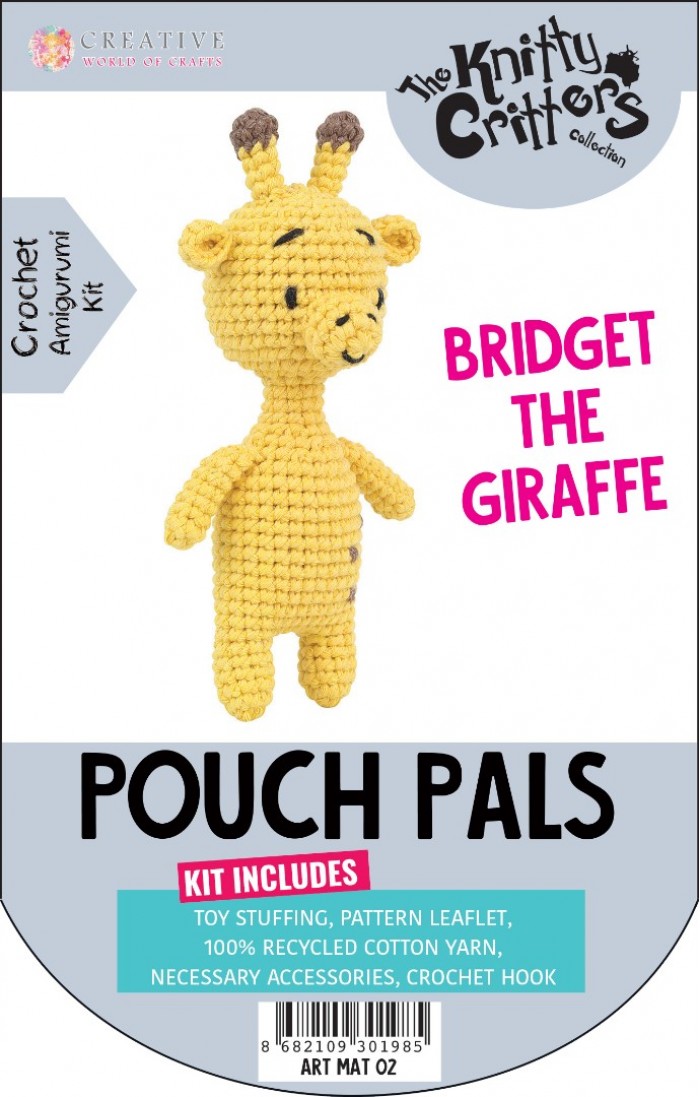 Knitty Critters Pouch Pals - Bridget The Giraffe