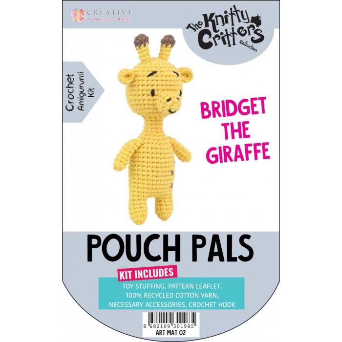 Knitty Critters Pouch Pals - Bridget The Giraffe 