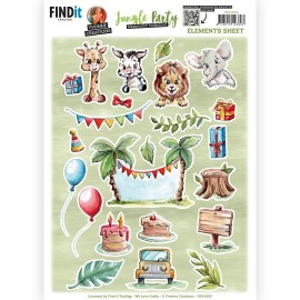 Cutting Sheets - Yvonne Creations - Jungle Party - Small Elements - B