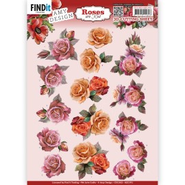 3D Cutting Sheets - Amy Design - Roses Are Red - Roses