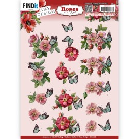 3D Cutting Sheets - Amy Design - Roses Are Red - Rose-hip