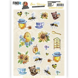 Cutting Sheet - Yvonne Creations - Bee Honey - Small Elements A