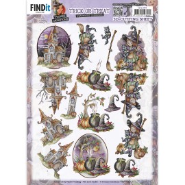 3D Cutting Sheet - Yvonne Creations - Trick or Treat - Halloween Witch