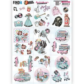3D Cutting Sheet - Yvonne Creations - Back to the fifties - Mini