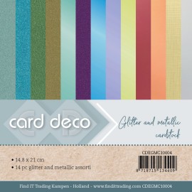 Card Deco Essentials - Glitter and Metallic Cardstock A5