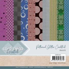 Card Deco Essentials - Patterned Glitter Cardstock A4