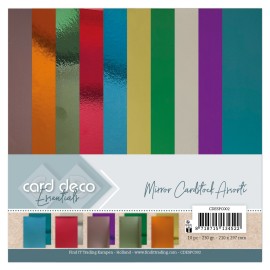 Card Deco Essentials - Mirror Cardstock A4 Assorti