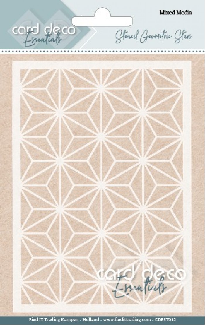 Card Deco Essentials - Mixed Media Stencil - Geometric Stars