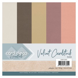 Card Deco Essentials - Velvet, Velours, Fluweel en zelfklevend Karton Neutrals