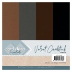 Card Deco Essentials - Velvet, Velours, Fluweel en zelfklevend Karton Brown/Grey