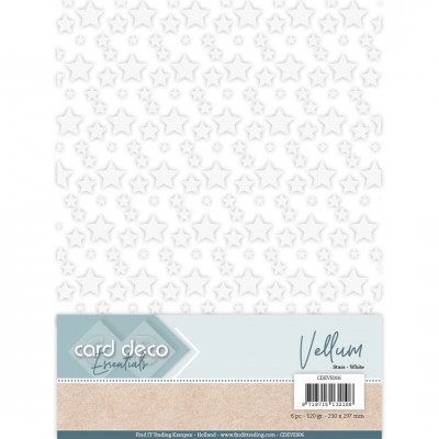 Card Deco Essentials - Vellum - Stars White