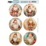 Push Out Scenery - Card Deco Essentials - Santa Round