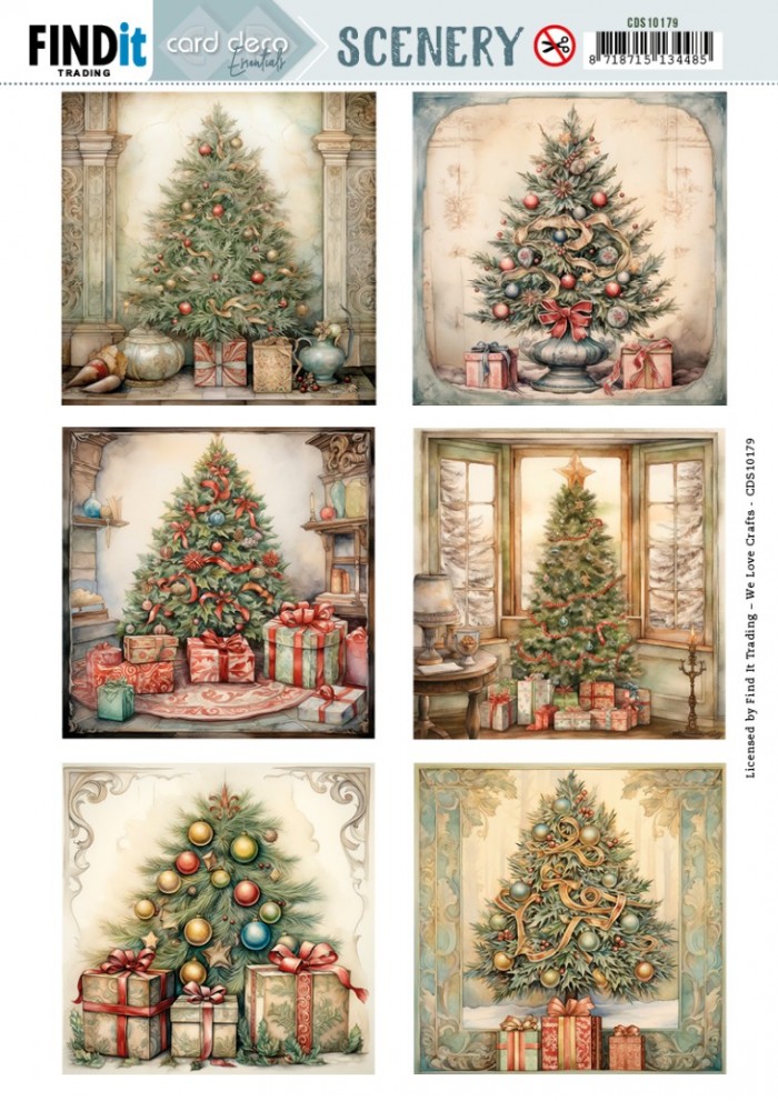 Push Out Scenery - Card Deco Essentials - Christmas Tree Square