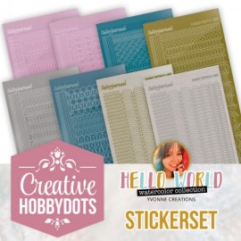 Creative Hobbydots stickerset 35 - Yvonne Creations - Hello World