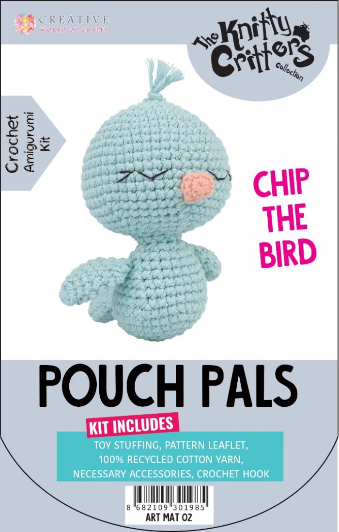 Knitty Critters Pouch Pals - Chip The Bird