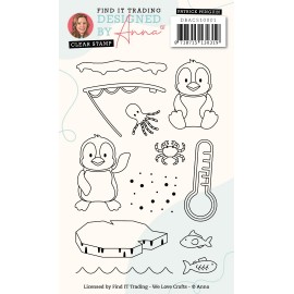 Designed by Anna - Mix and Match Clear Stamps - Patrick Penguin