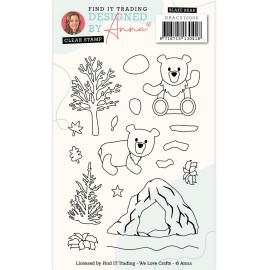 Designed by Anna - Mix and Match Clear Stamps - Blake Bear