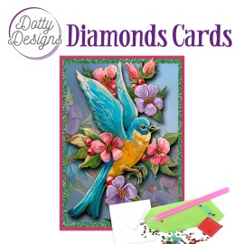 Dotty Designs Diamond Cards - Flying Blue Bird