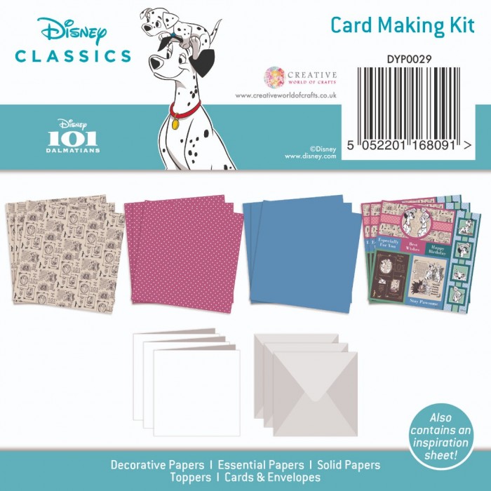 101 Dalmatians -6x6 Card Making Kit - Makes 3 Cards 