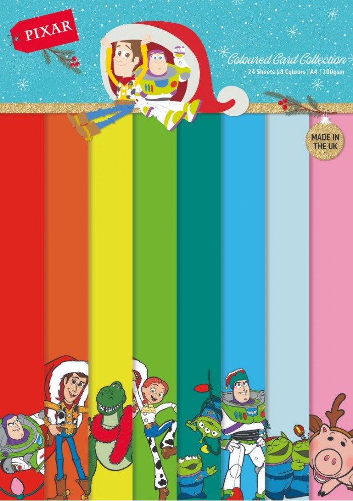 Toy Story - Christmas Coloured Card A4 Pack
