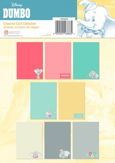 Dumbo - Coloured Card A4 Pack