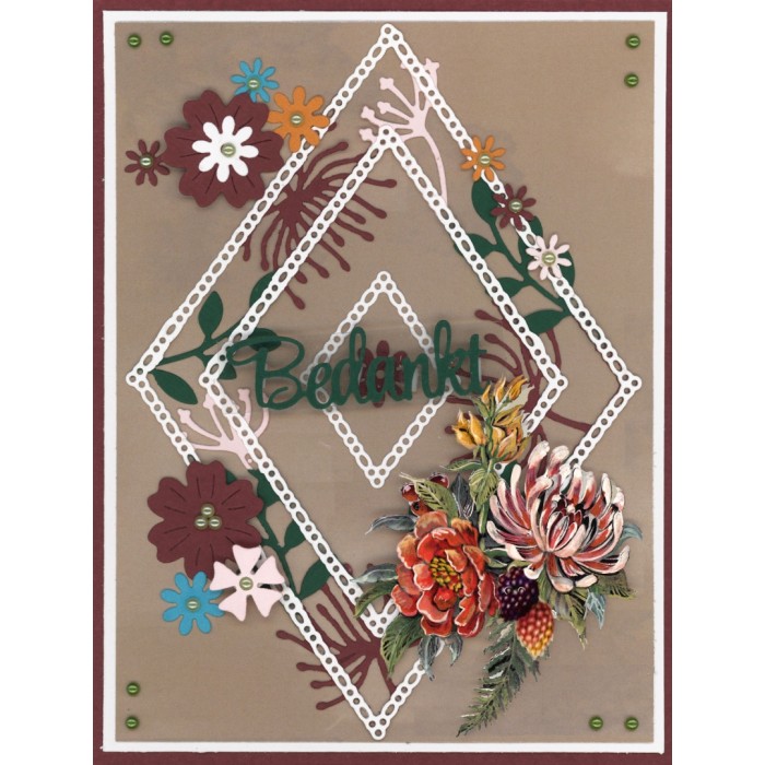 3D Cutting Sheets - Amy Design - Botanical Garden - Colorful Flowers 