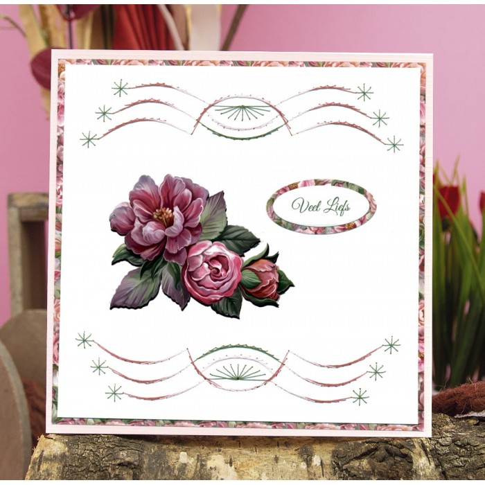 Linen Cardstock Pack - 4K - Amy Design - Roses are Red 