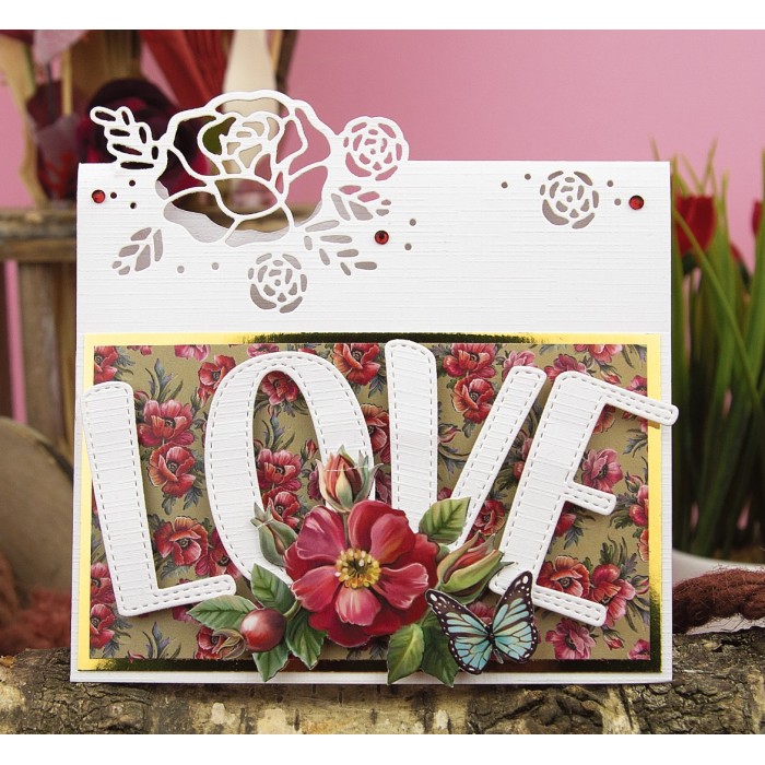 3D Cutting Sheets - Amy Design - Roses Are Red - Rose-hip 