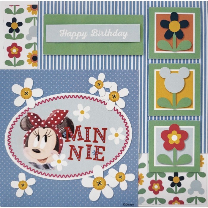 Mickey and Minnie Mouse - Card Making Kit - Makes 8 Cards Kit 