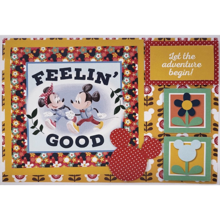Mickey and Minnie Mouse - Card Making Kit - Makes 8 Cards Kit 