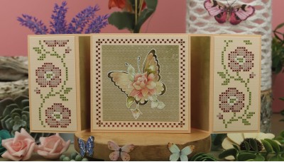 3D Cutting Sheet - Precious Marieke - Beautiful Butterfly - Pink