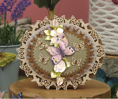 3D Cutting Sheet - Precious Marieke - Beautiful Butterfly - Purple