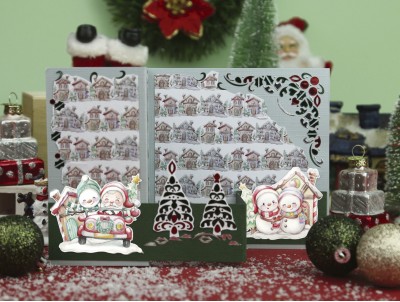 3D Push-Out - Yvonne Creations - Christmas Scenery - Snowman