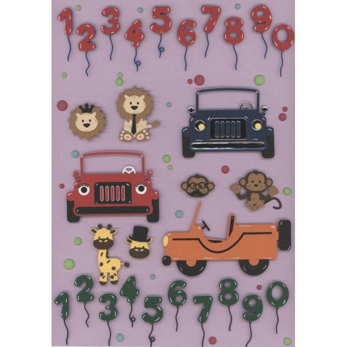 Dies - Yvonne Creations - Jungle Party - Jungle Numbers 