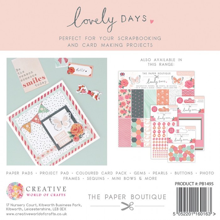 The Paper Boutique Lovely Days 8x8 Colour Card Pack 