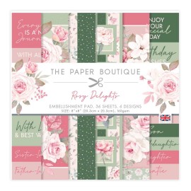 The Paper Boutique Rosy Deligths 8x8 Embellishments Pad