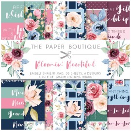 The Paper Boutique Bloomin' Beautiful 8x8 Embellishments Pad