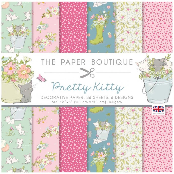 The Paper Boutique Pretty Kitty 8x8 Paper Pad