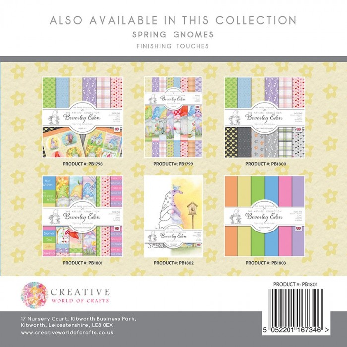 The Paper Boutique Spring Gnomes 8x8 Finishing Touches Pad 