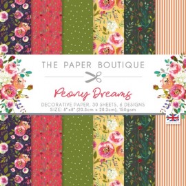 The Paper Boutique Peony Dreams 8x8 Paper Pad