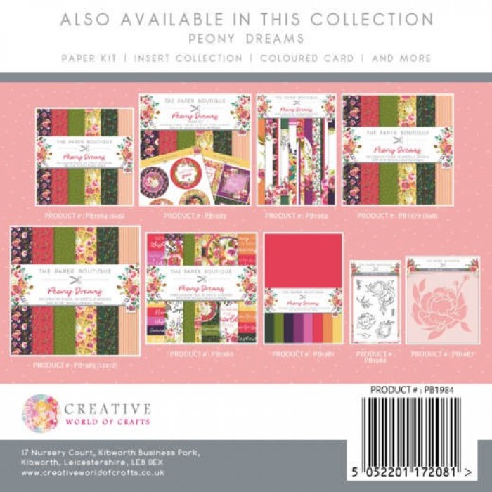 The Paper Boutique Peony Dreams 6x6 Paper Pad 