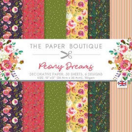 The Paper Boutique Peony Dreams 12x12 Paper Pad