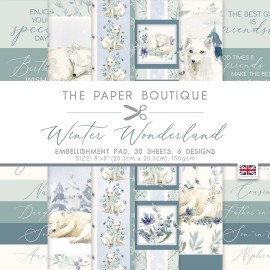 The Paper Boutique Winter Wonderland 8x8 Embellishments Pad