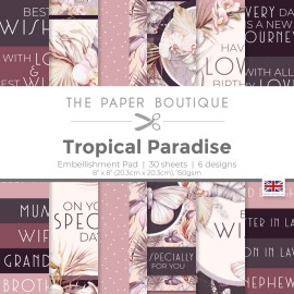 The Paper Boutique Tropical Paradise 8x8 Embellishments Pad