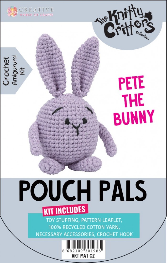 Knitty Critters Pouch Pals - Pete The Bunny
